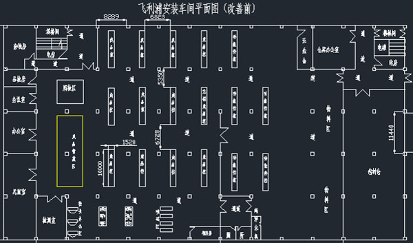 飛利浦車(chē)間布局改善前方案